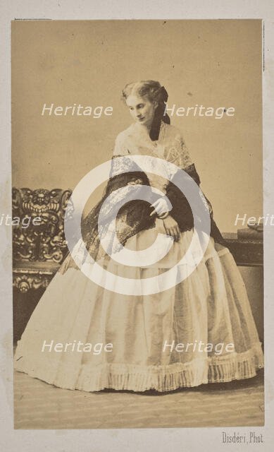 Duchess Sofia de Morny (1838-1896), née Countess Trubetskaya, 1862. Creator: Disdéri, André Adolphe-Eugène (1819-1889).