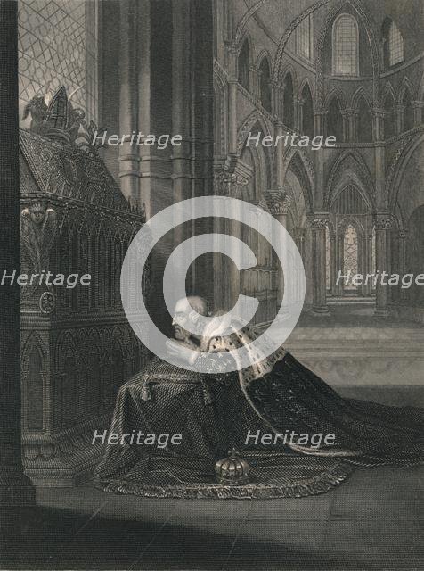 'Lewis VII., King of France, Before Becket's Tomb', (mid 19th century).  Creator: J Rogers.