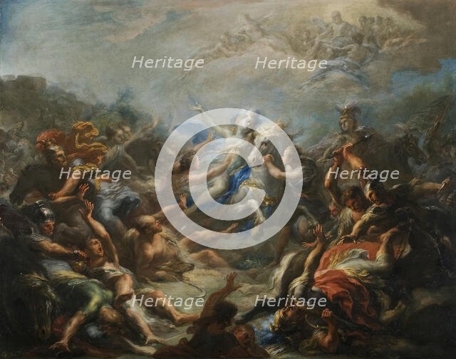 Camilla at War from Virgil's Aeneid, between 1708 and 1710. Creator: Giacomo del Po.