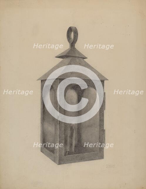 Lantern, 1935/1942. Creator: William Schmidt.