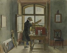 Johann Christoph Erhard in his studio, 1818. Creator: Klein, Johann Adam (1792-1875).