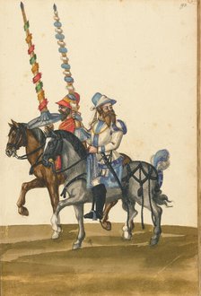 Two Horsemen with Lances, about 1560-1570. Creator: Unknown.