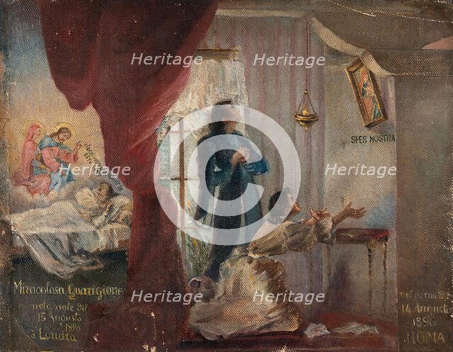 Cure at London following prayer at Rome, 1896. Creator: Unknown.