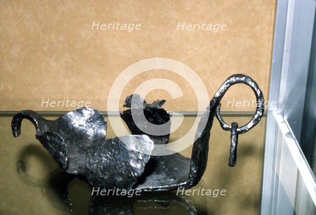 Roman bronze horse-shoes or 'Hippo-sandals', Rheims Museum, c1st-2nd century. Artist: Unknown.
