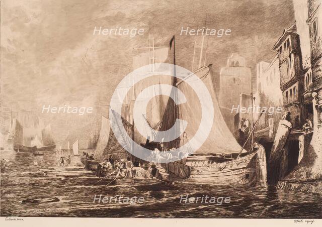 Canal Scene with Shipping,  (c1820s), c1880s. Creator: William Brassey Hole.