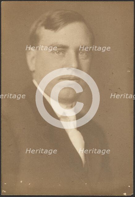 Portrait of a Man with White Tie, 1907-1943. Creator: Louis Fleckenstein.