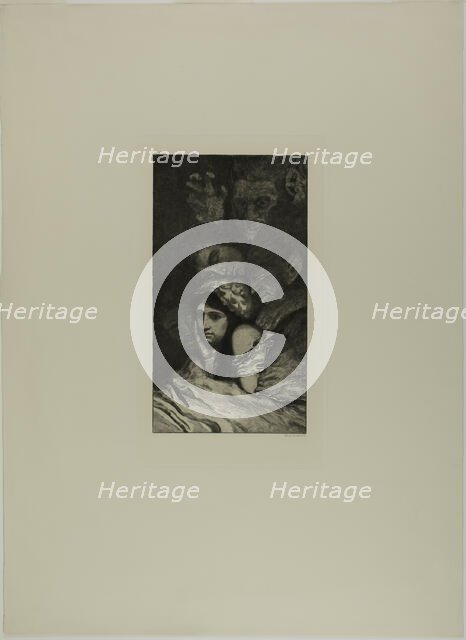 Dreams, plate three from A Life, 1884. Creator: Max Klinger.