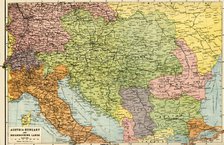 'Austria-Hungary and Neighbouring Lands - Map, 1920. Creator: John Bartholomew & Son.
