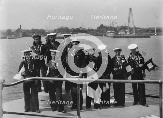 U.S.S. Brooklyn, signal party, between 1896 and 1899. Creator: Unknown.