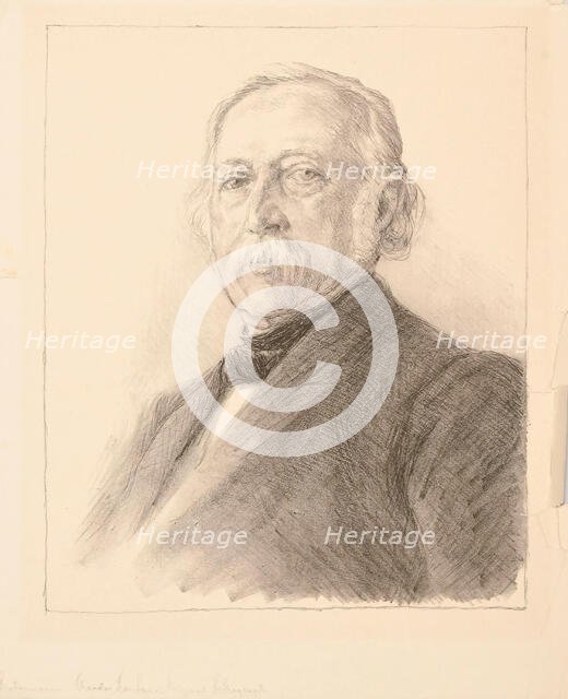 Portrait of Theodor Fontane (1819-1898), 1896. Creator: Liebermann, Max (1847-1935).