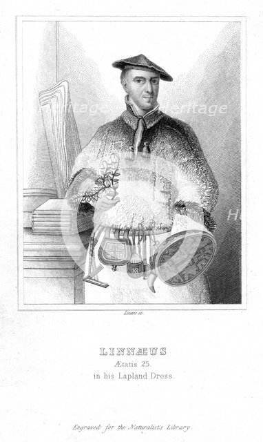 Carolus Linnaeus, Swedish naturalist, 1732 (early 19th century). Artist: William Home Lizars