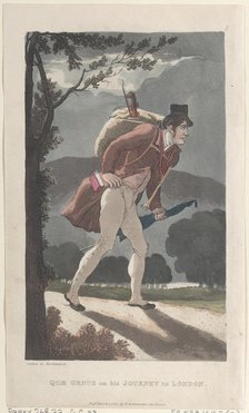 Quae Genus on His Journey to London, from "The History of Johnny Quae Genus, The ..., March 1, 1822. Creator: Thomas Rowlandson.