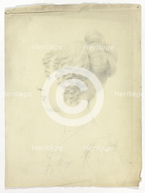 Profile of Woman Facing Left, n.d. Creator: Unknown.