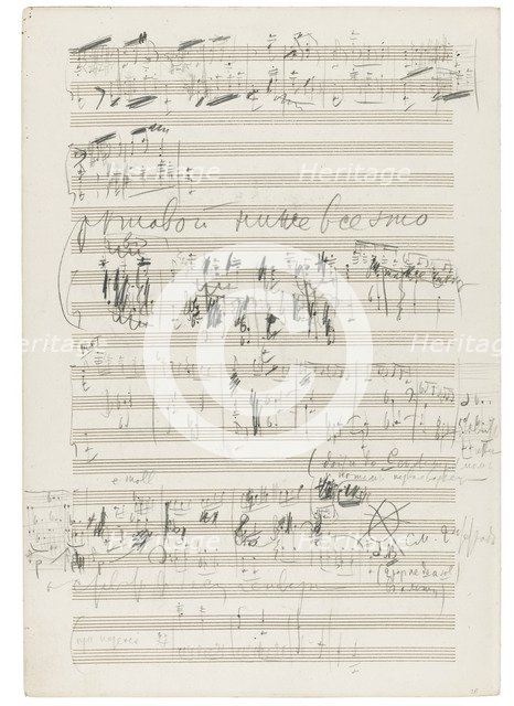 Autograph manuscript of the Orchestral Suite No. 2 in C major, Op. 53, 1883.