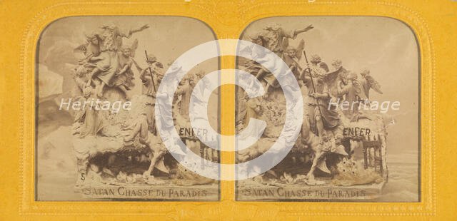 Sculpture entitled \Satan Chasse du Paradis\, 1860s. Creator: Adolphe Block.