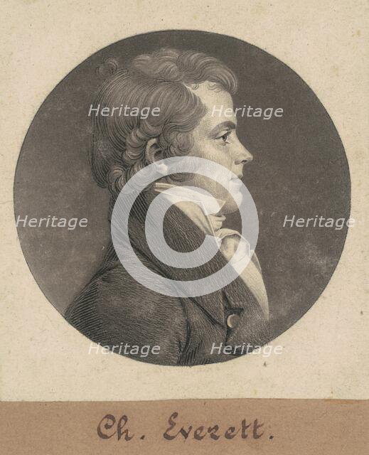 Charles Everett, 1808. Creator: Charles Balthazar Julien Févret de Saint-Mémin.