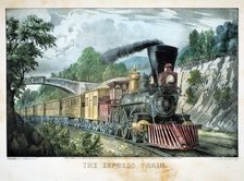'The Express Train', USA, 1870. Artist: Currier and Ives