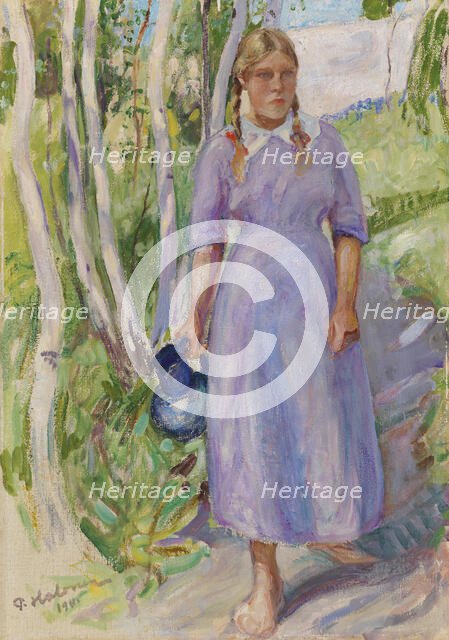 Carrying Water, 1911. Creator: Pekka Halonen.