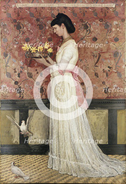 Mrs Ingram Bywater (d.1908), 1872. Artist: Walter Crane.