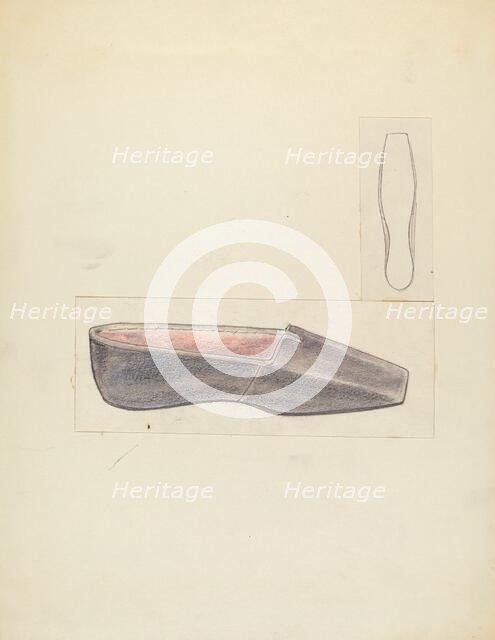 Slipper, c. 1940. Creator: Melita Hofmann.