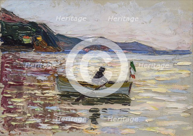 Rapallo. Boat On The Sea, 1906. Artist: Kandinsky, Wassily Vasilyevich (1866-1944)