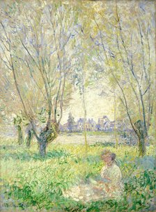 Woman Seated under the Willows, 1880. Creator: Claude Monet.