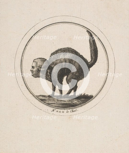 Caricature Showing the Comte de Provence as a Cat, 18th century. Creator: Unknown.