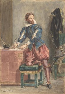 Mathurin Régnier, ca. 1846. Creator: Eugene Delacroix.