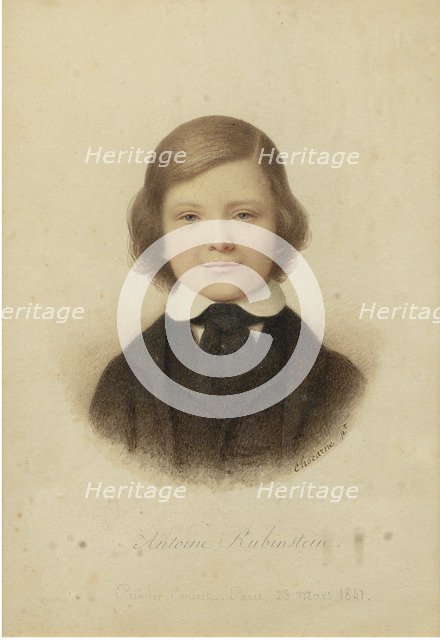 Anton Rubinstein (1829-1894), at the age of 12 years, 1841. Artist: Chocarne, Geoffroy-Alphonse (1797-1857)