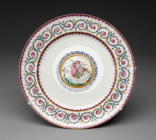 Sample Plate, Sèvres, 1790. Creators: Sèvres Porcelain Manufactory, Charles-Nicolas Buteux.