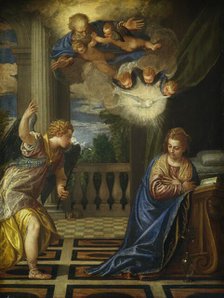 The Annunciation, c. 1583/1584. Creators: Paolo Veronese, Workshop of Veronese.