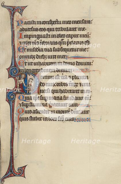 Initial D: The Harrowing of Hell; Bute Psalter, text and illumination about 1285. Creator: Bute Master.