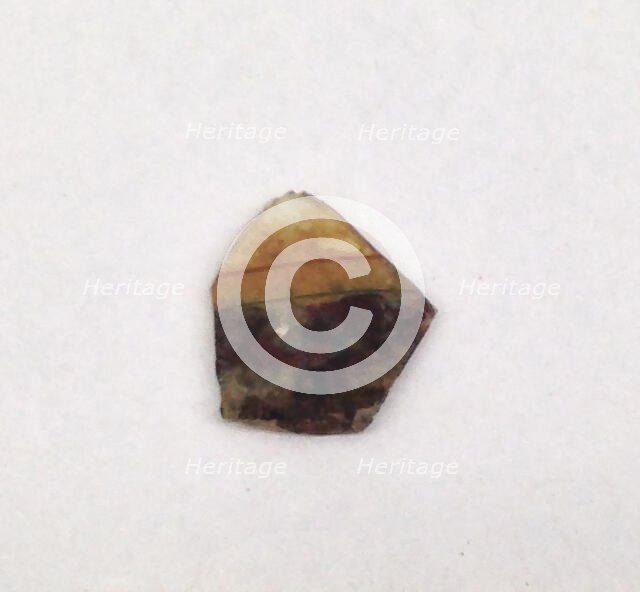 Glass Fragment, Crusader, 13th century. Creator: Unknown.