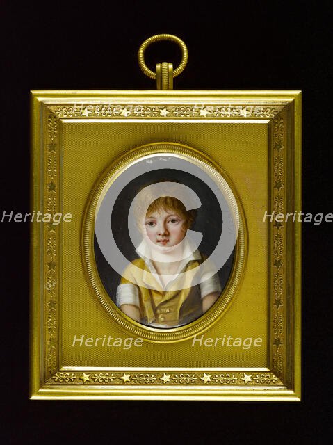Portrait of a young boy dressed in yellow, 1804. Creator: Louise Weyler-Kugler.