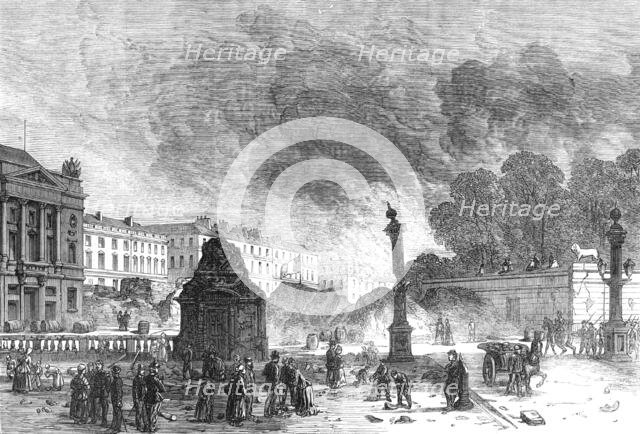 The Ruins of Paris: the Place de la Concorde, 1871. Creator: Unknown.