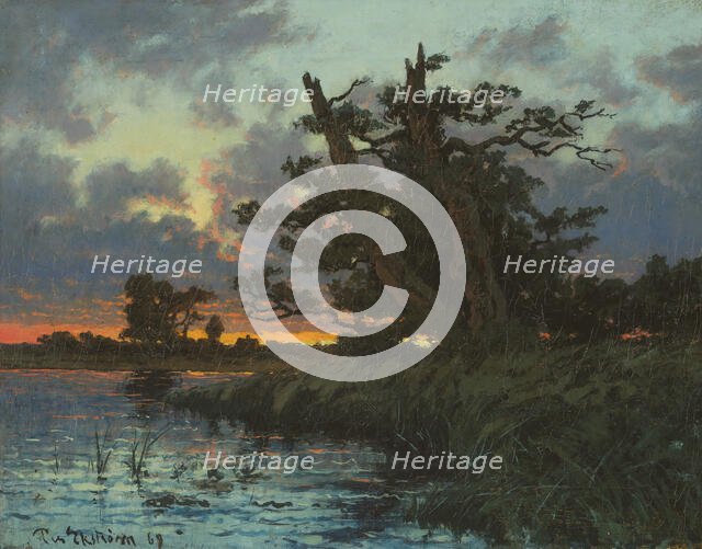Landscape after Sunset, 1869. Creator: Per Ekstrom.