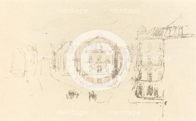 Trial Sketch: Grand Rue, Dieppe, c. 1891. Creator: James Abbott McNeill Whistler.
