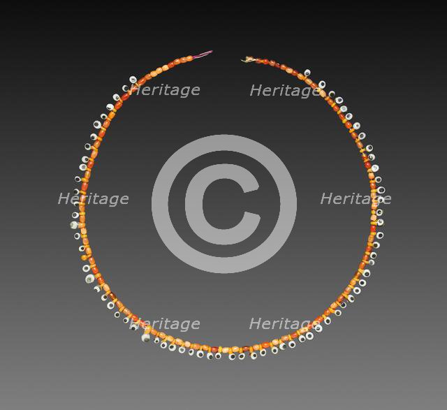 Necklace, 1980-1801 BC (barrel beads) and 1295-1186 BC (eye beads). Creator: Unknown.