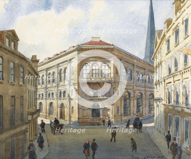 View of the Riga Stock Exchange. Artist: Benois, Albert Nikolayevich (1852-1936)