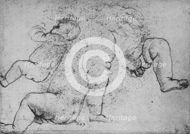 'Studies of a Child', c1490 (1945). Artist: Leonardo da Vinci.