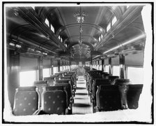 Car interiors, Chicago and Alton Railroad, buffet car, c1900. Creator: Unknown.