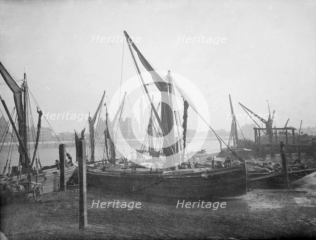 Dry dock in Lambeth, Greater London, 1878. Artist: Henry Taunt