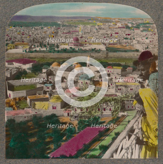 'Jerusalem from the Russian Church on Mount of Olives', c1900. Artist: Unknown.