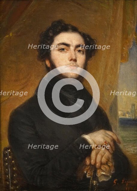 Portrait of Eugène Sue (1804-1857), 1836. Creator: Lépaulle, François-Gabriel (1804-1886).