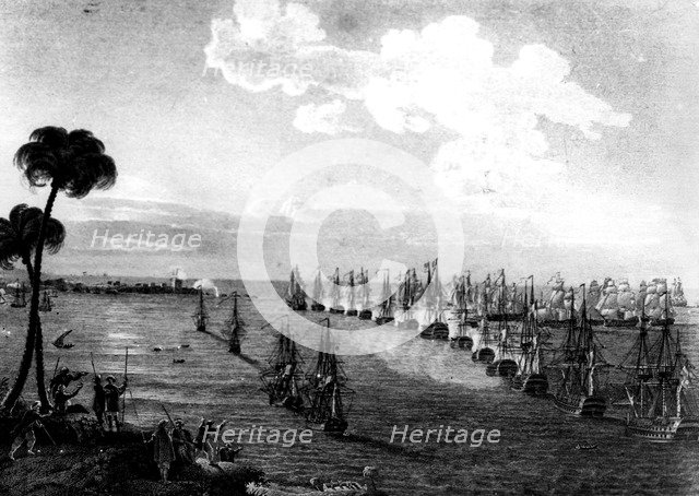 Battle of the Nile, 1 August 1798, (19th century). Artist: Unknown