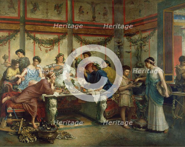 A Roman Feast, late 19th century. Creator: Roberto Bompiani.