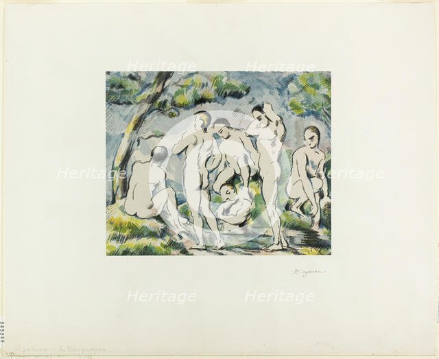 Bathers, published 1897. Creator: Paul Cezanne.