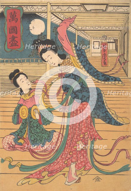 Two Chinese Women, 12th month, 1860. Creator: Utagawa Yoshitora.