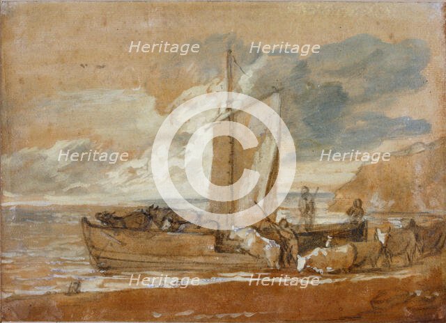 A Cattle Ferry, 1784-1788. Creator: Thomas Gainsborough.