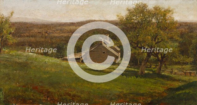 Landscape with Farmhouse, 1876. Creator: George Inness.